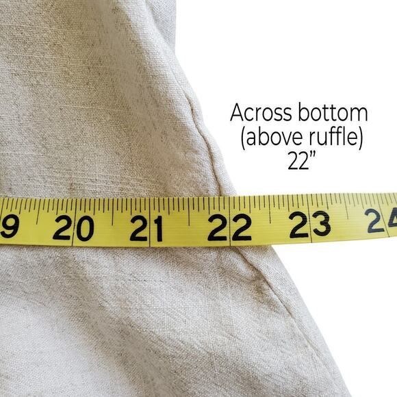 Linen Cotton Blend Dress Loose Fitting Oversized Natural Unbleached Color Size S - Picture 15 of 16